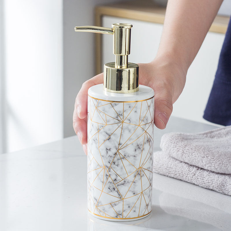 Marble Luxe Soap Dispenser Set