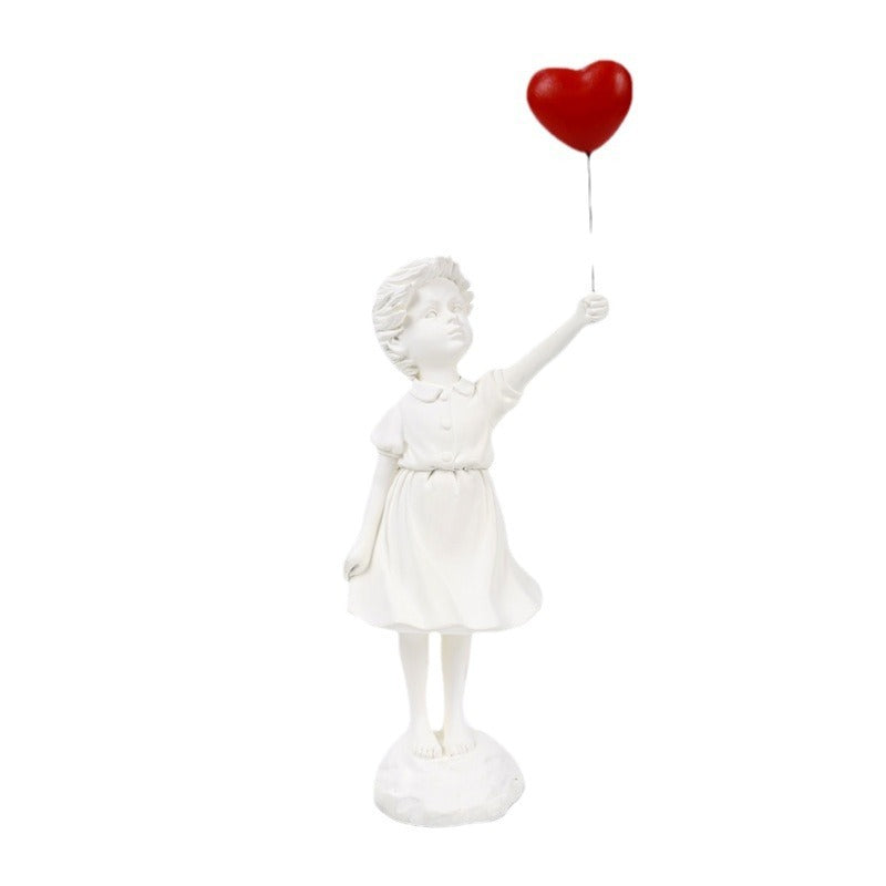 Girl with Balloon Sculpture
