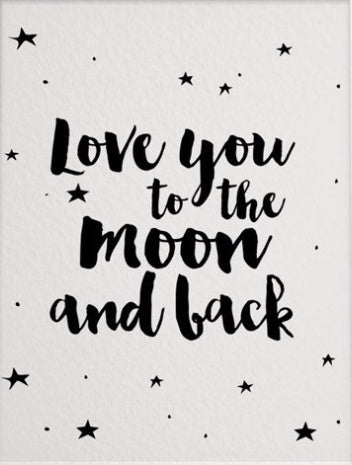 love you to the moon canvas