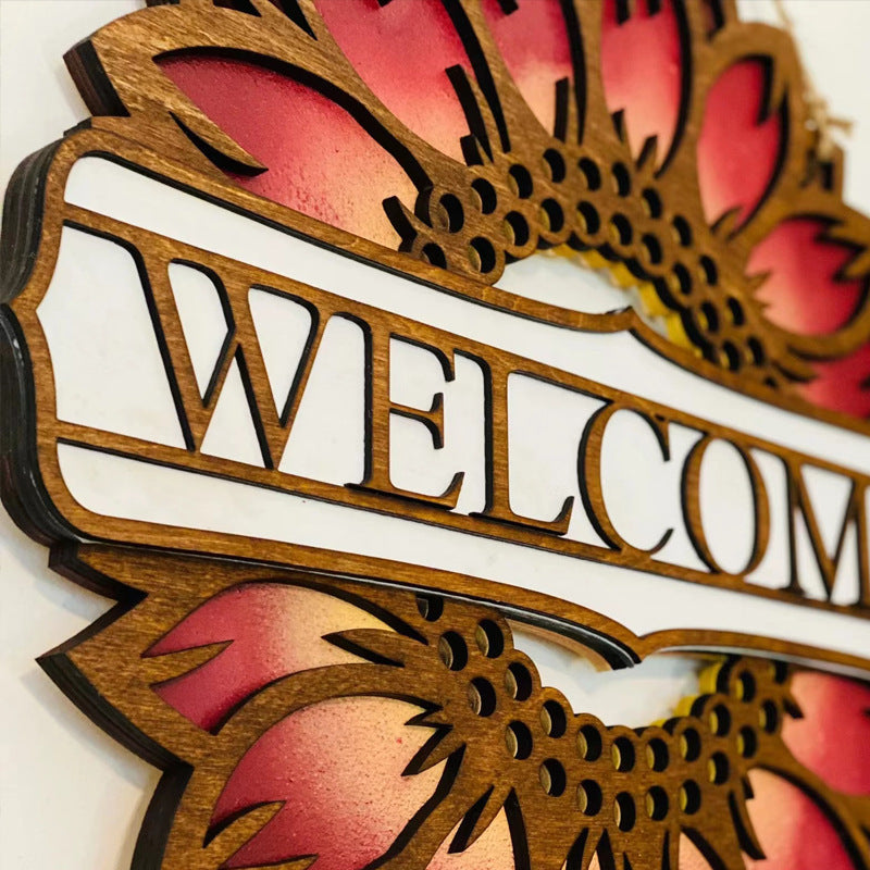 Home Sunflower Doorplate Decoration Craft