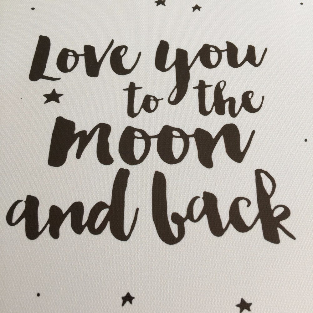 love you to the moon canvas