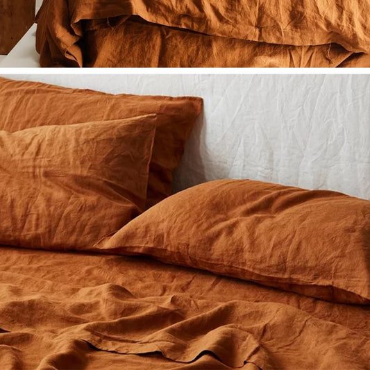 Breathable Linen Pillowcase on Sofa