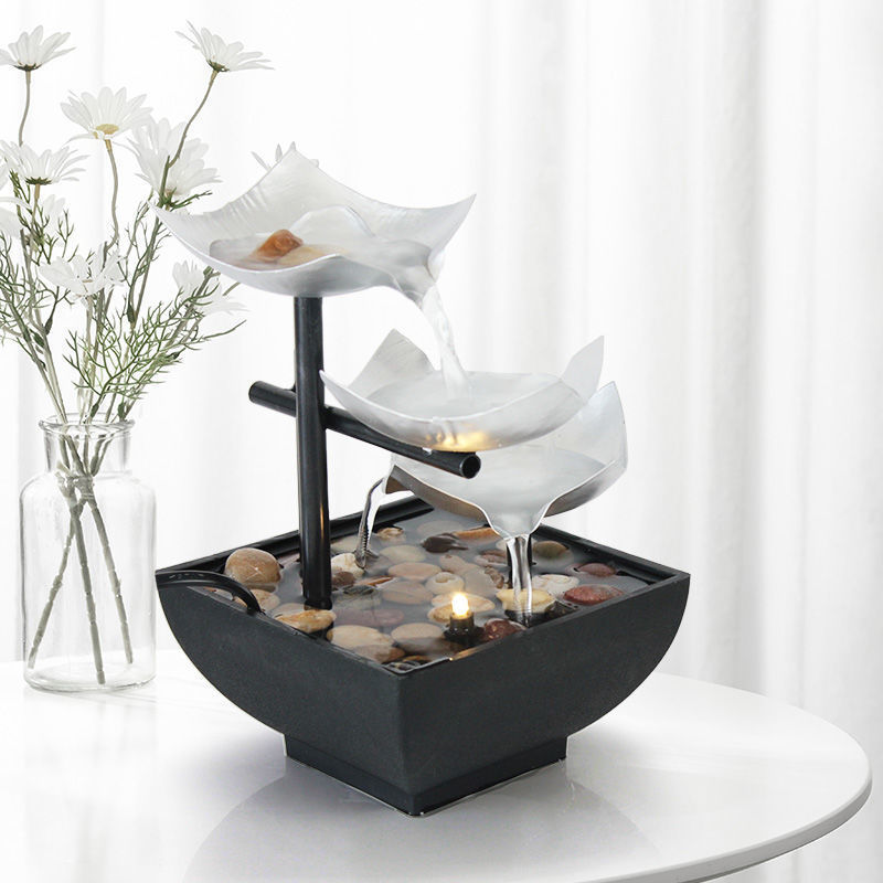 Compact Home Decor Water Fountain with Flowing Design Flow