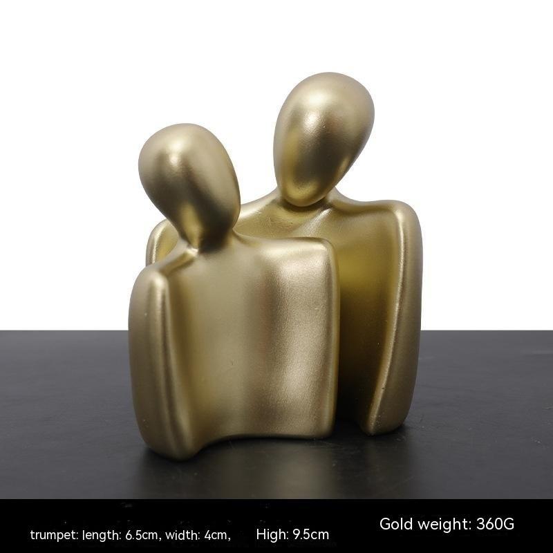 Contemporary Art Figurine Gold