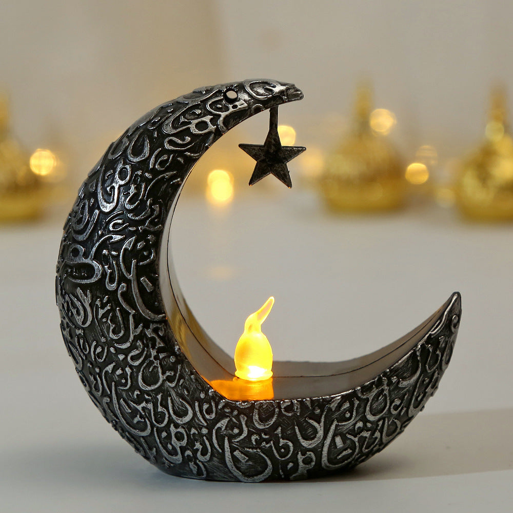 Electric Candle Lamp with Star & Moon