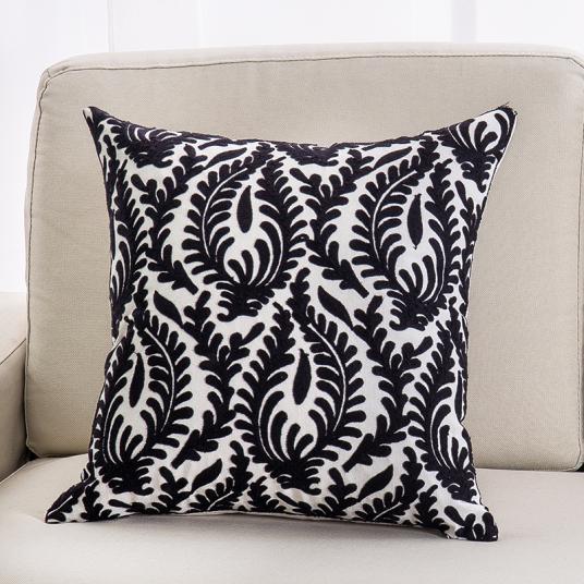 Embroided Accent Pillow Leaf