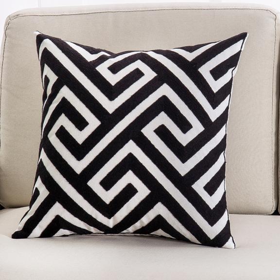 Embroided Accent Pillow Stripes