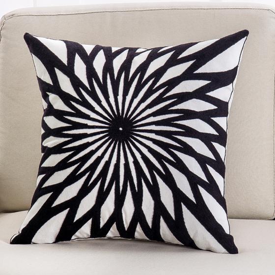 Embroided Accent Pillow Sunflower