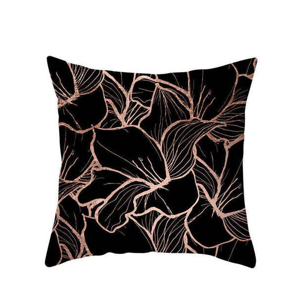 Gold Peach Skin Decorative Pillowcase on Couch