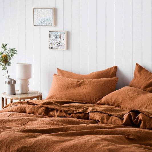 Natural Linen Accent Pillowcase Design