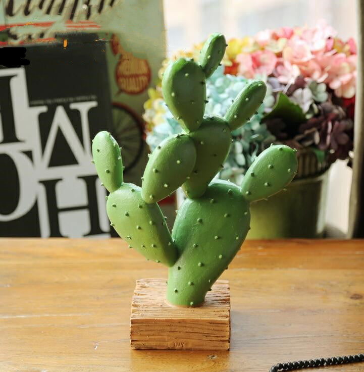 Nordic Minimalist Ceramic Cactus Sculpture Style B