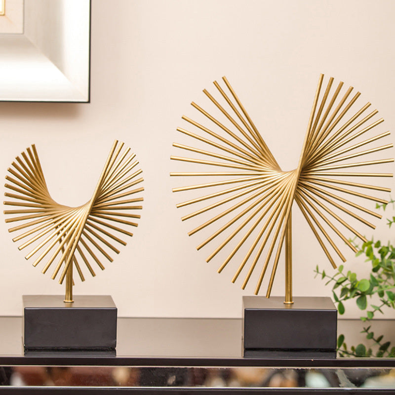 Sleek Iron Decorative Statue for Contemporary Spaces home decor