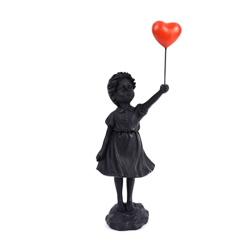 Girl with Balloon Sculpture