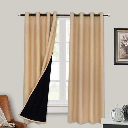 black out curtain. beige black out curtains.